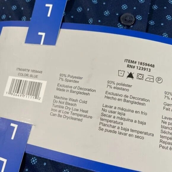 NEWT Jachs New York Men's L Blue Short Sleeved Shirt Lightweight & Stretchy - Picture 7 of 7